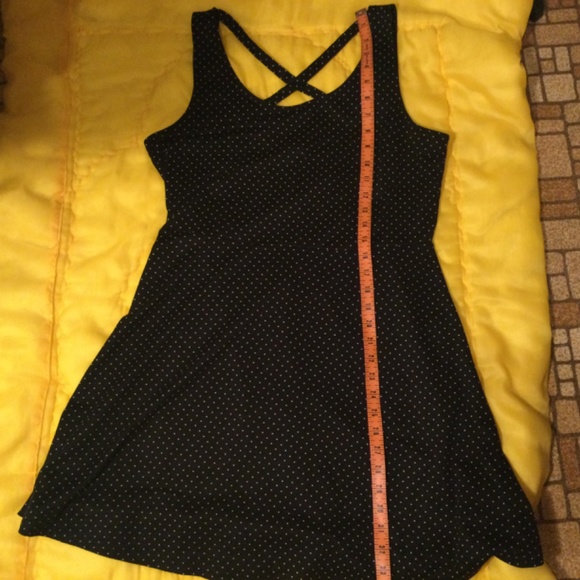 H & M Black Dress with White Polka dots and Crisscross back strap - Picture 5 of 12